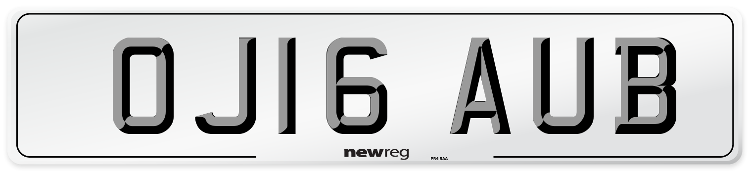 OJ16 AUB Number Plate from New Reg